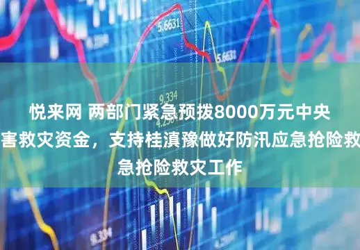 悦来网 两部门紧急预拨8000万元中央自然灾害救灾资金，支持桂滇豫做好防汛应急抢险救灾工作